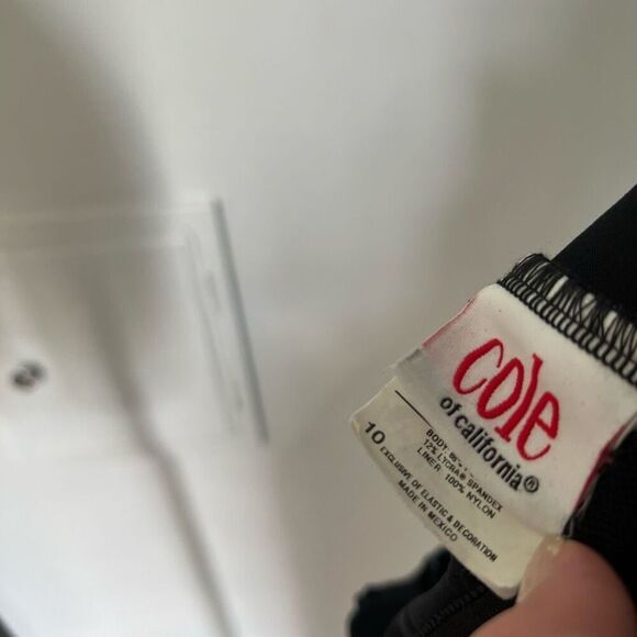 Cole Vintage 90s Y2K stripe One piece bathing suit - Picture 4 of 9